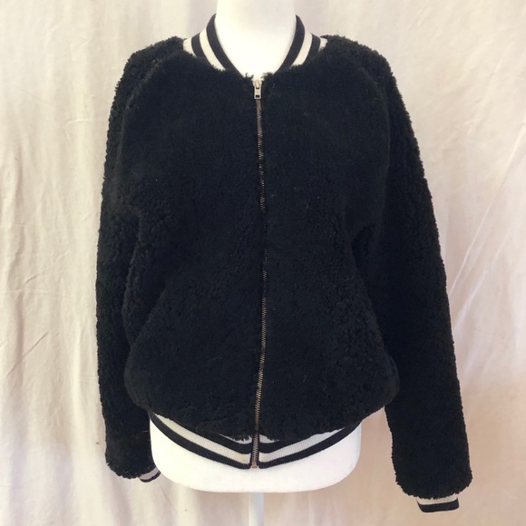 REAL SHEARLING Bomber Jacket - Picture 2 of 6